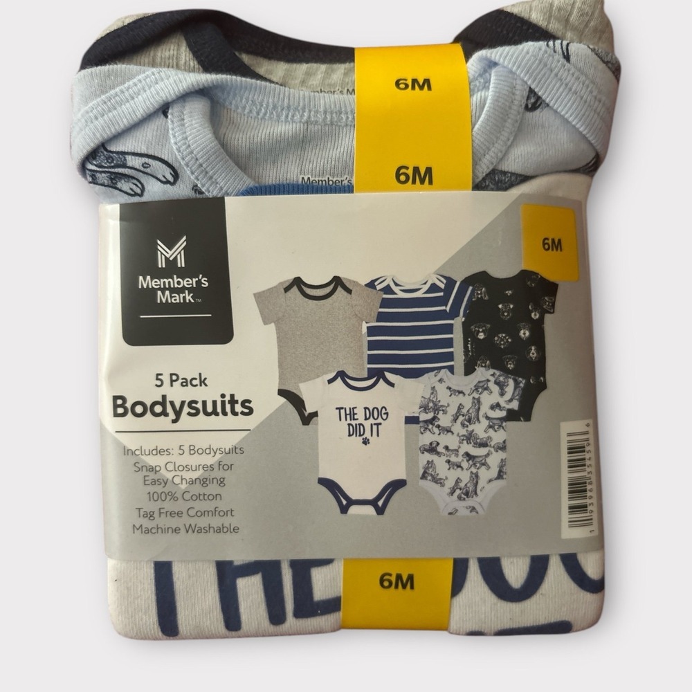 Baby boy 6 months pack of 5 onesies